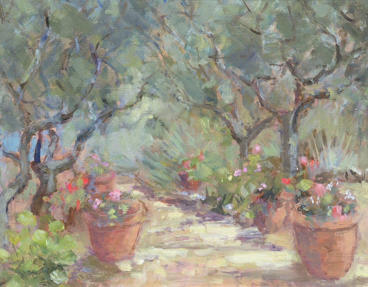 Garten in Porto Ercole, Italien, 1996 von Karen Armitage