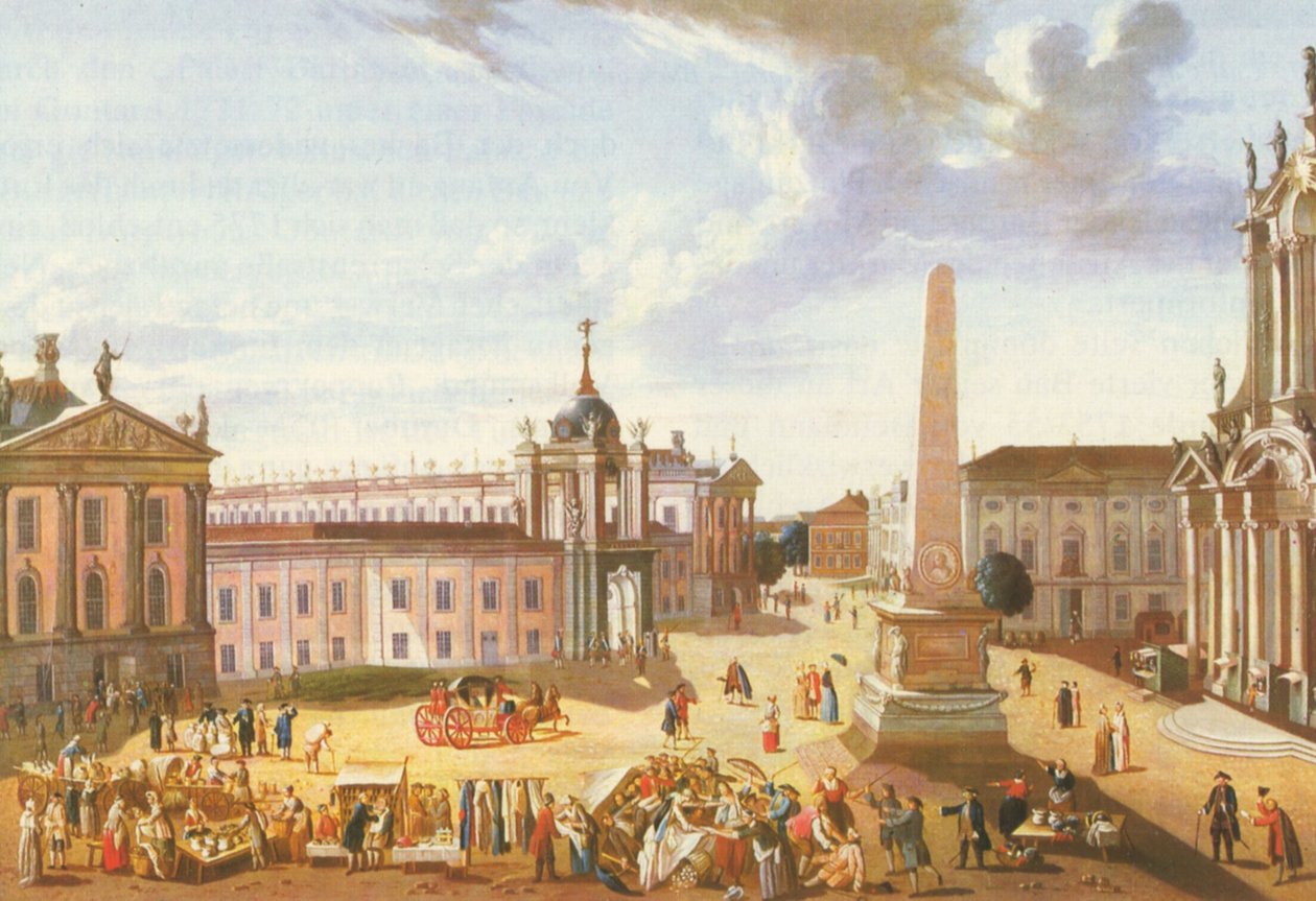 Alter Markt von Potsdam mit Stadtschloss (mit Blick zur Schlossstraße) von Karl Christian Wilhelm Baron