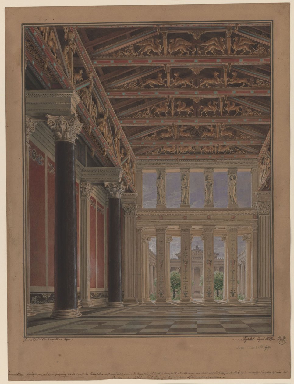 Athen, Akropolis. Palast des Königs Otto von Griechenland. Prachtsaal von Karl Friedrich Schinkel