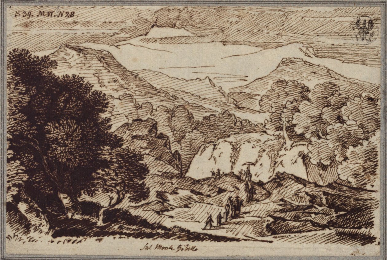 Auf dem Monte Gibello in der Nähe des Ätna von Karl Friedrich Schinkel