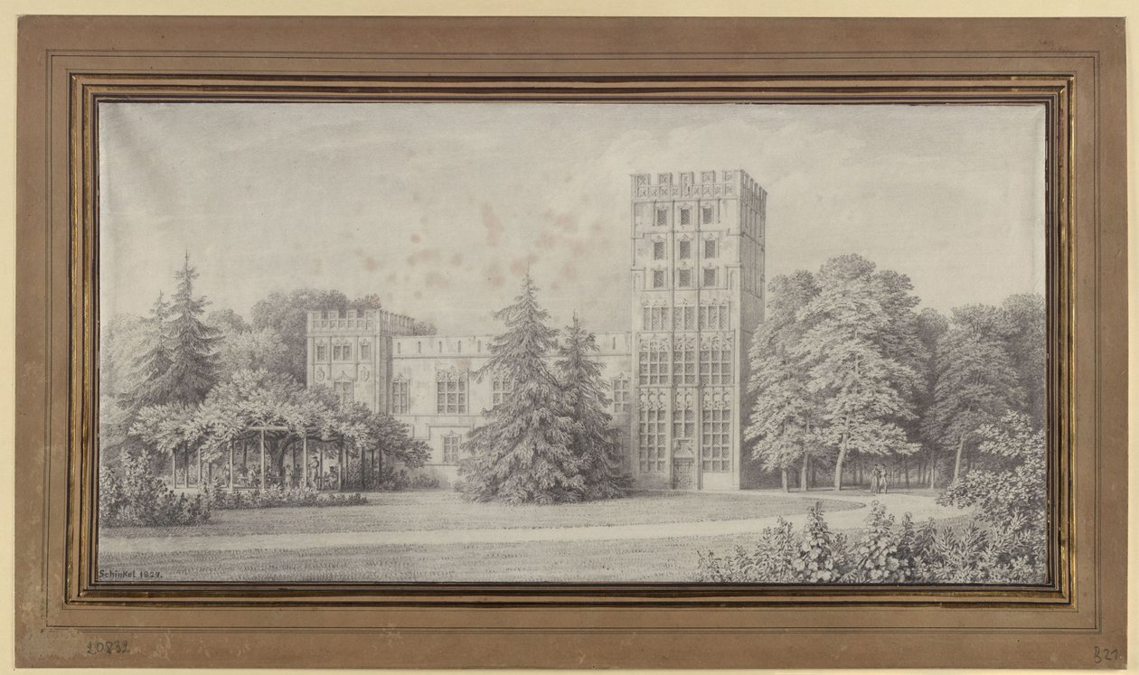 Berlin. Kavalierhaus auf der Pfaueninsel. Ansicht von Karl Friedrich Schinkel