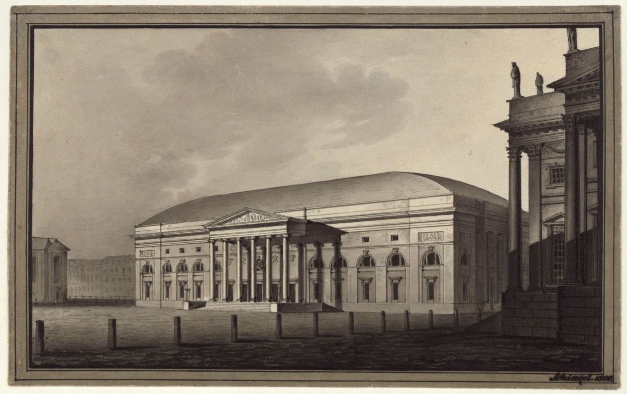Berlin. Nationaltheater am Gendarmenmarkt von Karl Friedrich Schinkel
