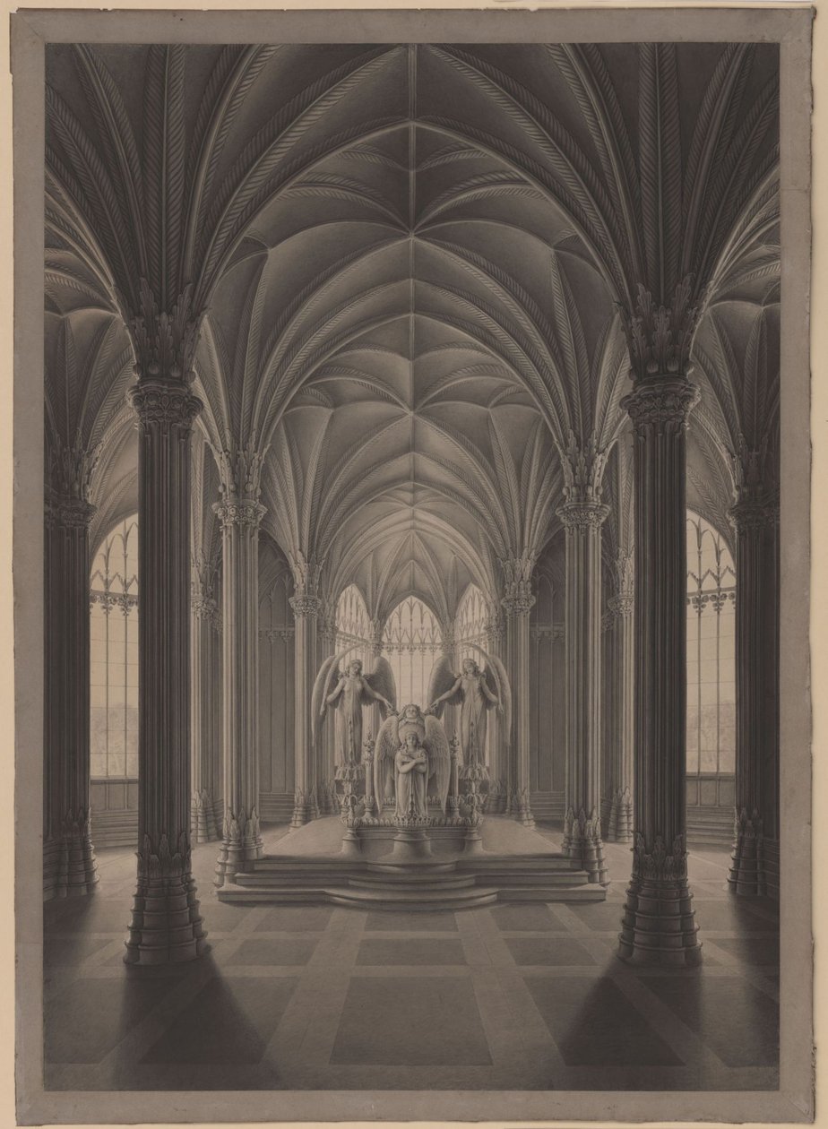 Berlin. Schloss Charlottenburg, Schlosspark, Mausoleum der Königin Luise. Innenraum von Karl Friedrich Schinkel