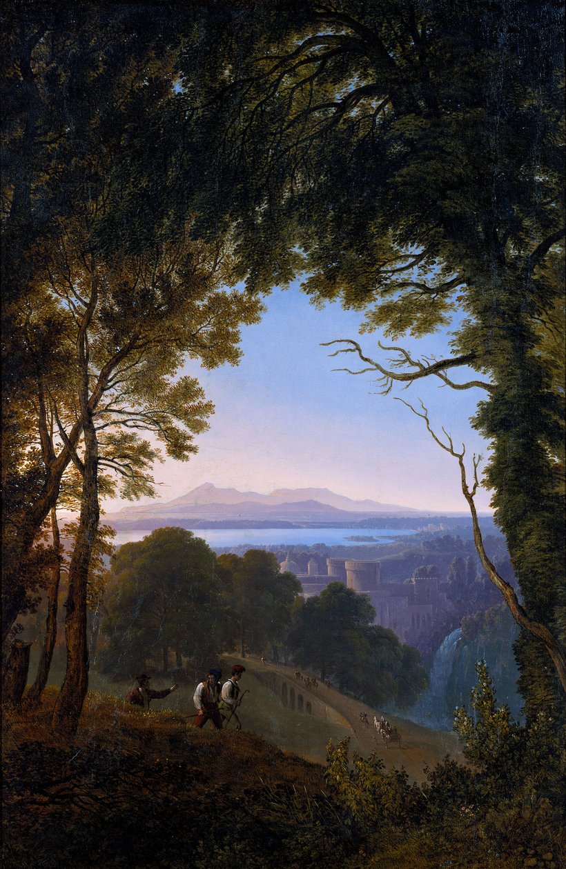 Blick auf eine italienische Landschaft von Karl Friedrich Schinkel