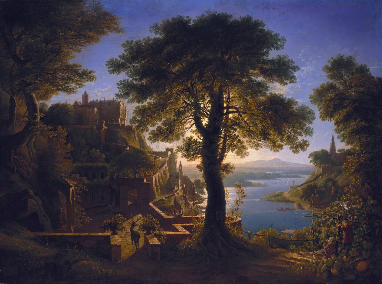 Schloss am Fluss von Karl Friedrich Schinkel