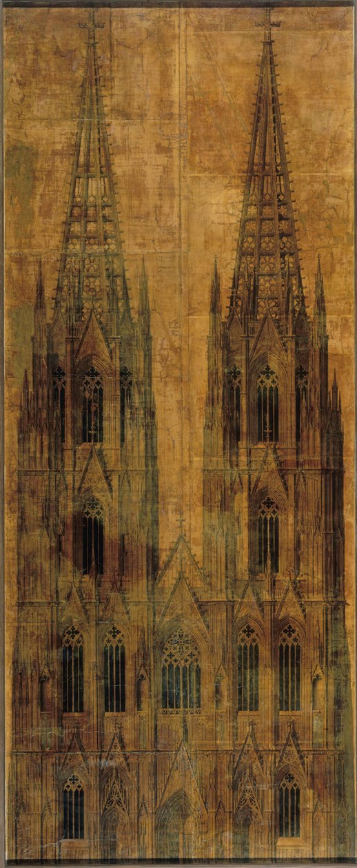Köln. Dom. Aufriss der Westfassade von Karl Friedrich Schinkel