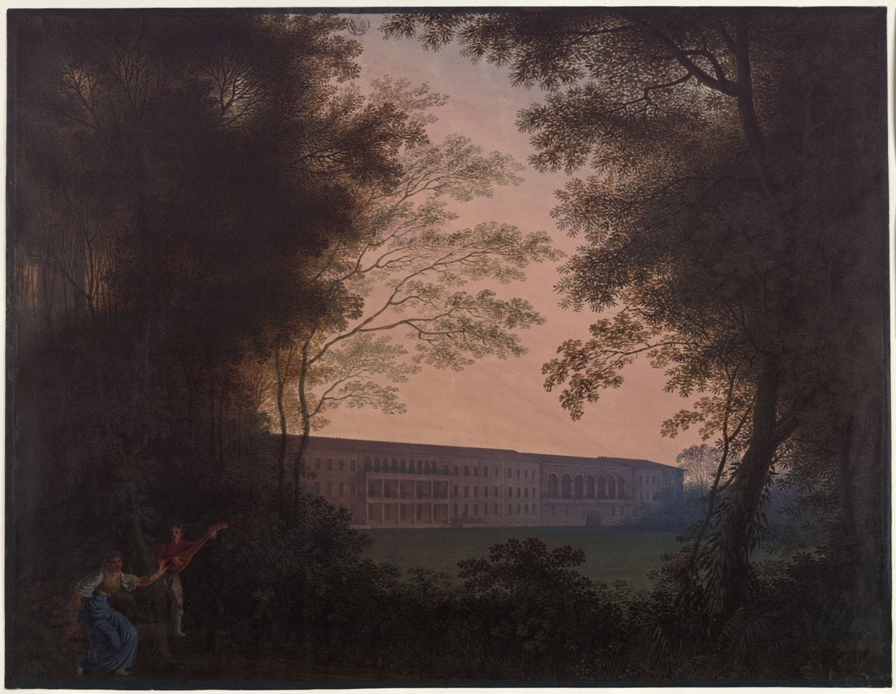 Köstritz. Schloss. Ansicht der Gartenseite von Karl Friedrich Schinkel