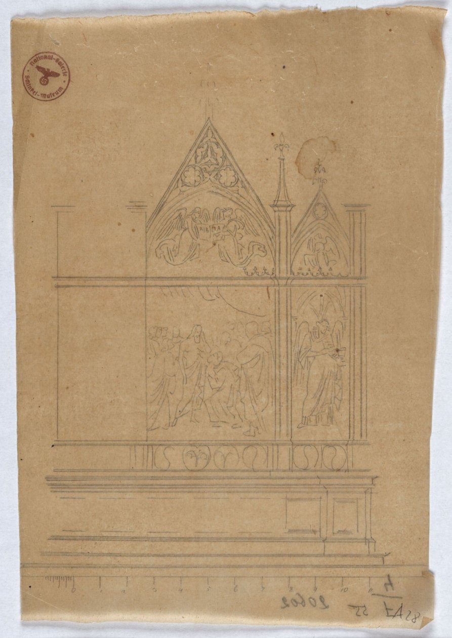 Studie zu einem gotischen Altar von Karl Friedrich Schinkel