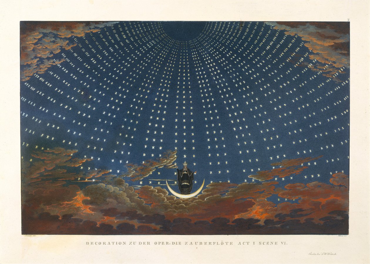 Die Halle der Sterne im Palast der Königin der Nacht, 1847-49 von Karl Friedrich Thiele
