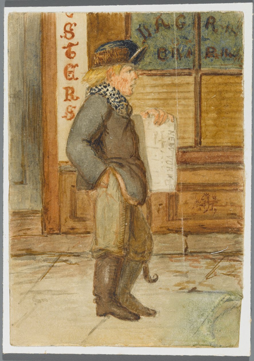Zeitungsjunge, 1864 von Karl L.H. Mueller