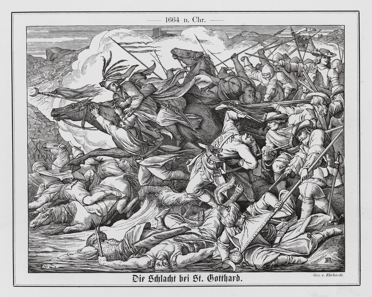 Schlacht von St. Gotthard von Karl Ludwig Adolf Ehrhardt