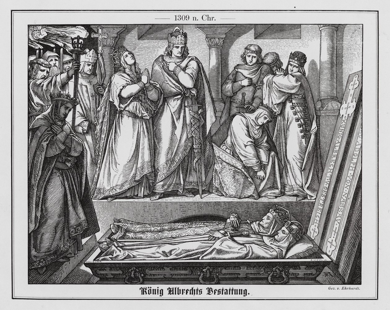 Beerdigung von König Albert I. von Deutschland von Karl Ludwig Adolf Ehrhardt