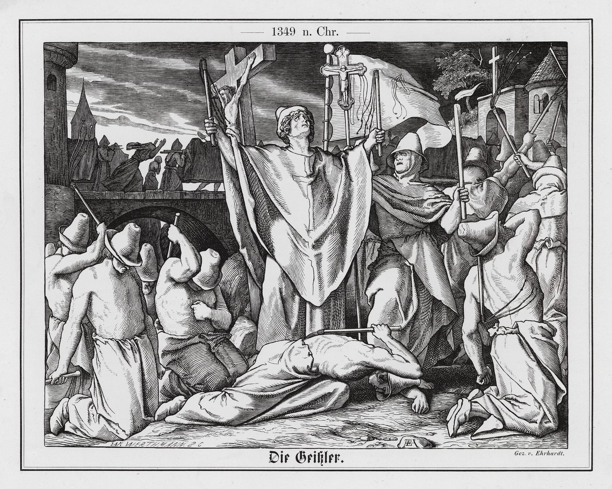 Die Geißler während der Schwarzen Pest von Karl Ludwig Adolf Ehrhardt