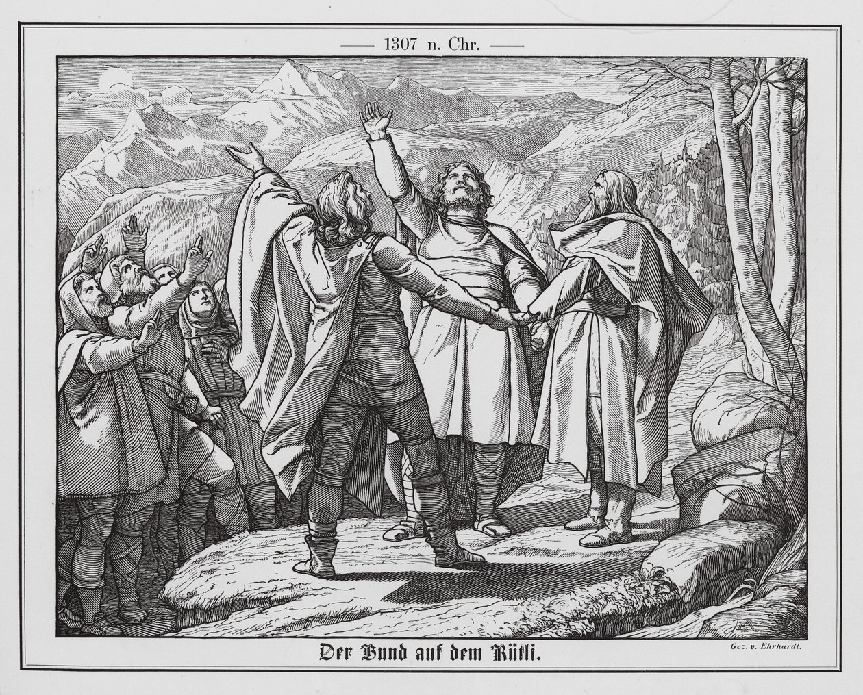 Der Schwur auf dem Rütli von Karl Ludwig Adolf Ehrhardt