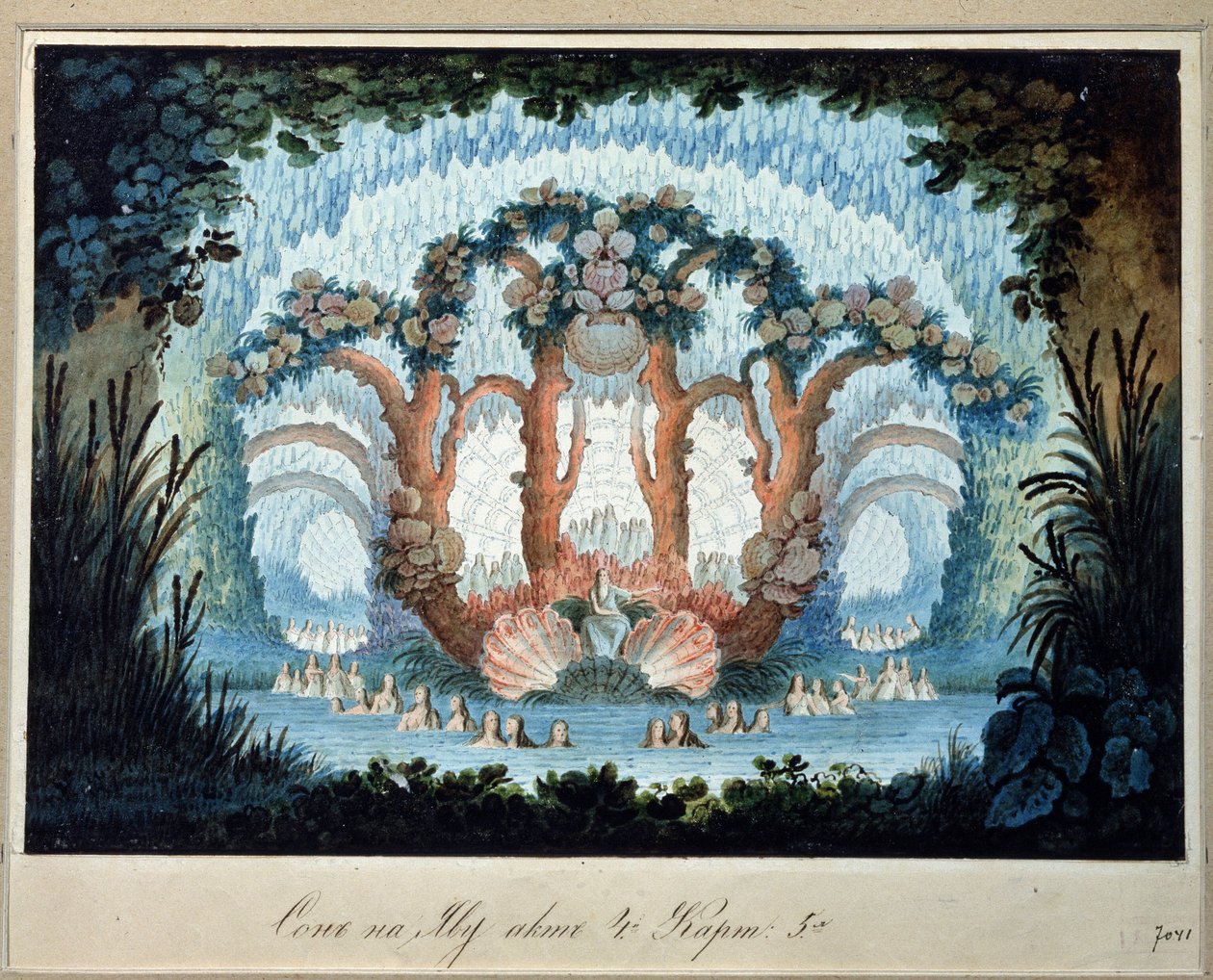 Bühnenbildentwurf für die Oper "Gromoboi" von Alexei Verstovski von Karl Ossipovich the Elder Braun