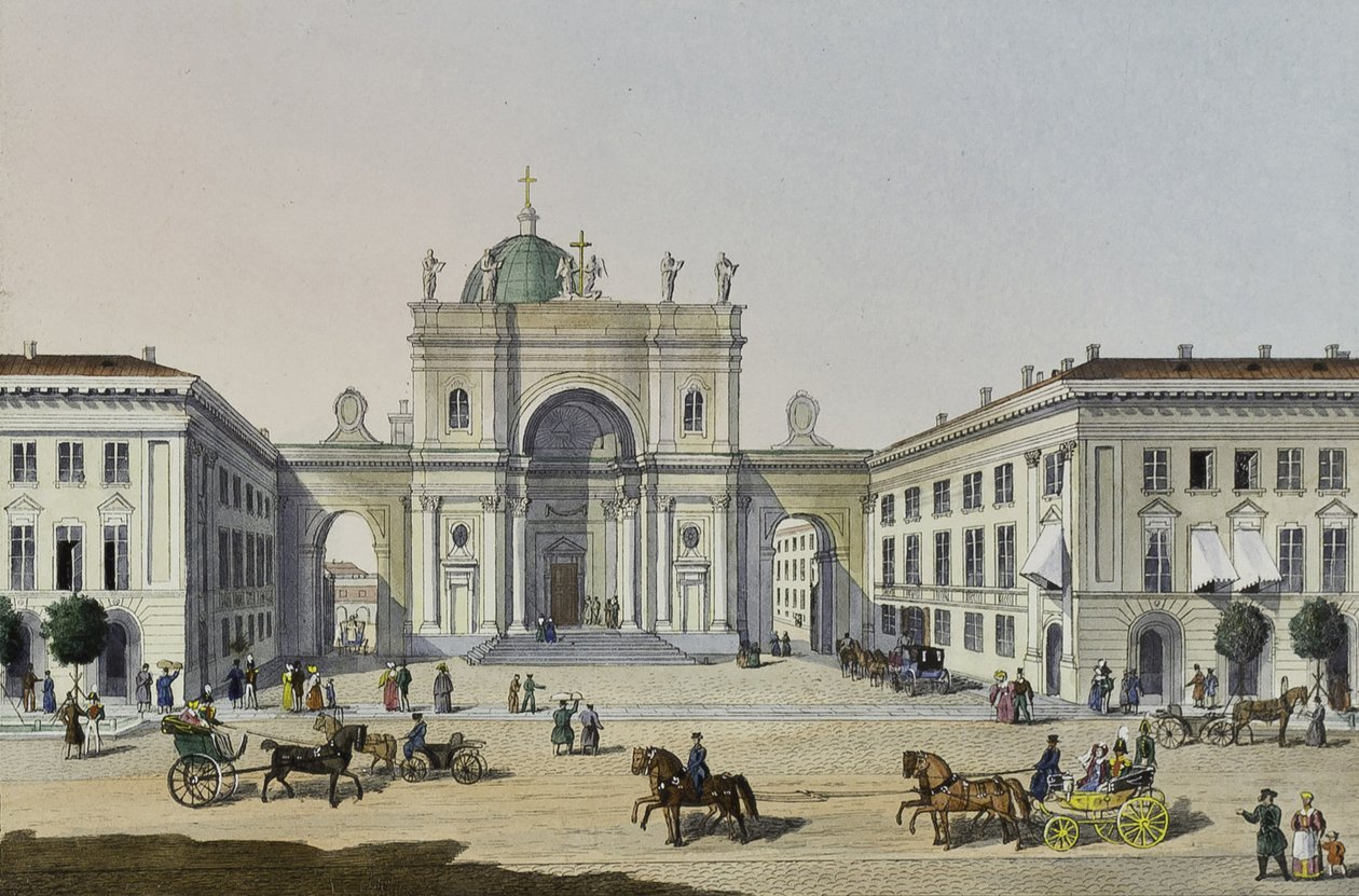 Die katholische Kirche St. Katharina in Sankt Petersburg, erste Hälfte des 19. Jahrhunderts von Karl Petrovich Beggrov