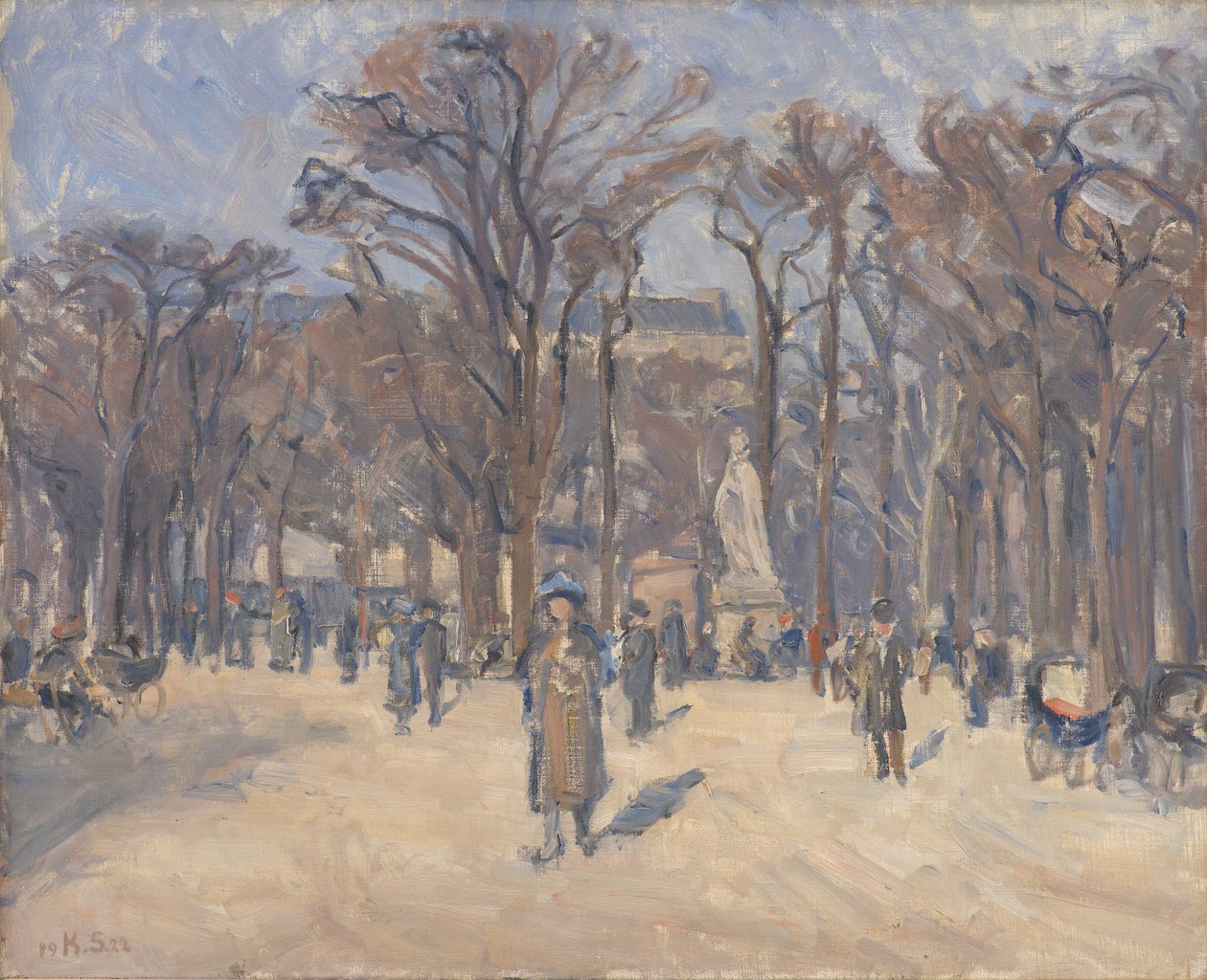 Märztag im Jardin du Luxembourg, Paris von Karl Schou