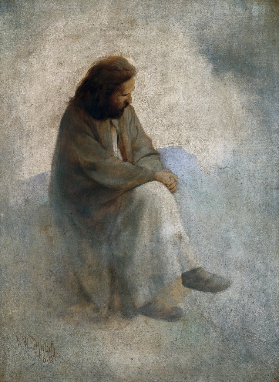 Selbstporträt als Christus von Karl Wilhelm Diefenbach
