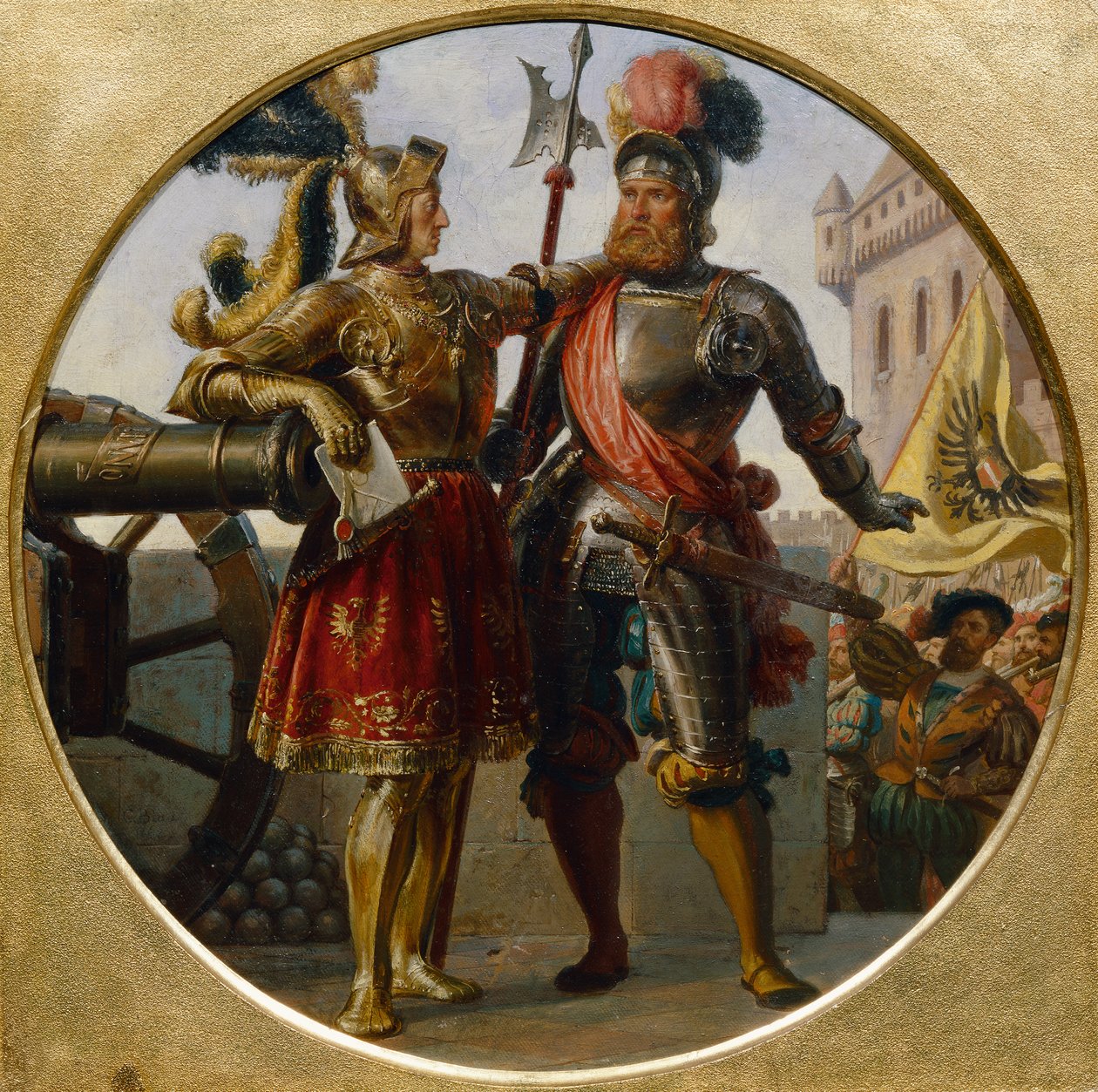 Kaiser Maximilian I. und Georg von Frundsberg von Karl von Blaas