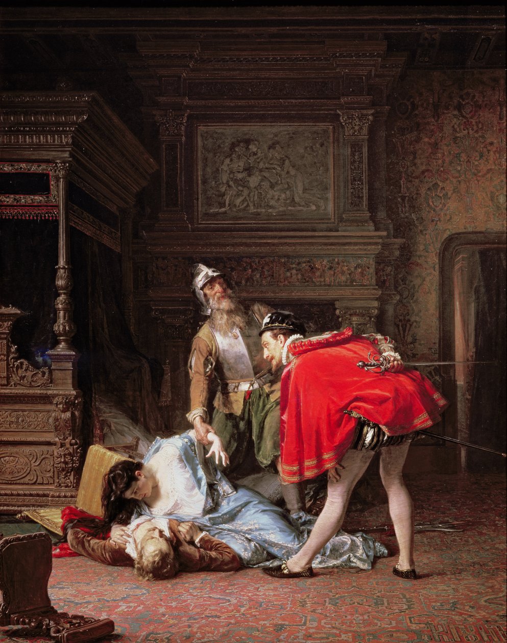 Eine Szene aus der Bartholomäusnacht von Karlis Fridikh Huns