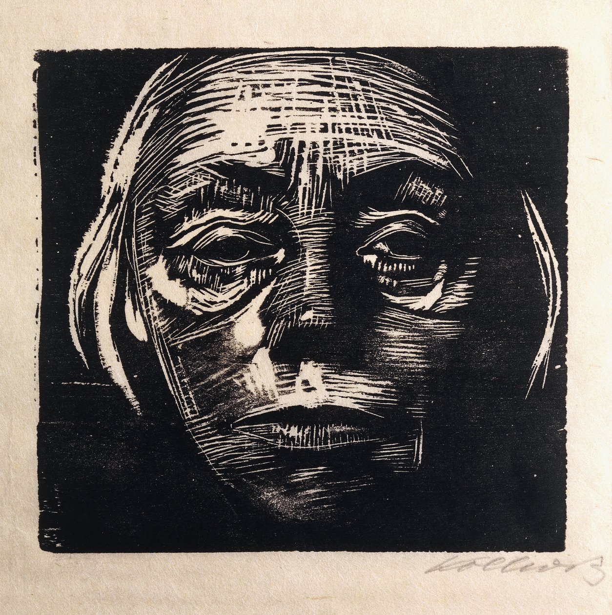 Selbstbildnis von Vorn, 1923 von Käthe Kollwitz