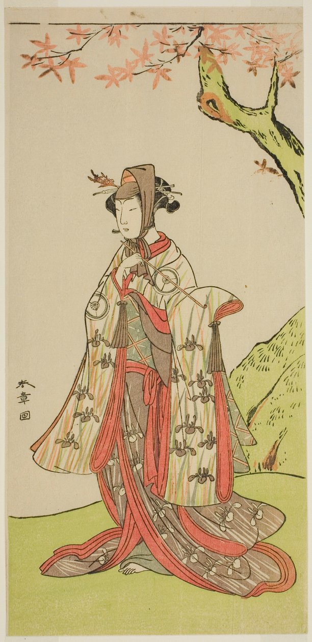 Der Schauspieler Iwai Hanshiro IV als Prinzessin Sakura (Sakura Hime) im Stück Wada Sakamori Eiga Kagami, aufgeführt im Nakamura-Theater im dritten Monat, 1773 von Katsukawa Shunsho