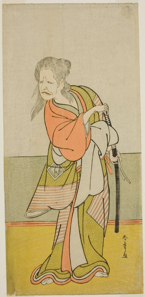 Der Schauspieler Nakajima Kanzaemon III als Yaguchi no Karasu-baba im Stück Hono Nitta Daimyojin, aufgeführt im Morita Theater im siebten Monat, 1777 von Katsukawa Shunsho