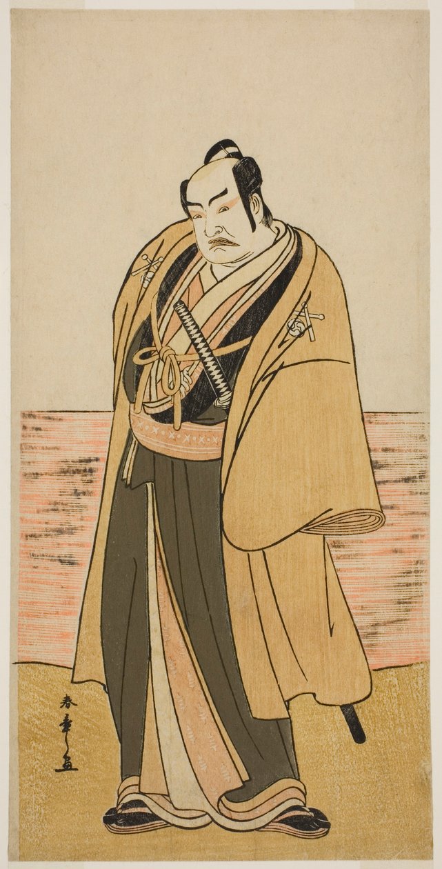 Der Schauspieler Nakamura Sukegoro II als Kaminari Shokuro im Stück Hatsumombi Kuruwa Soga, aufgeführt im Nakamura-Theater im zweiten Monat, 1780 von Katsukawa Shunsho