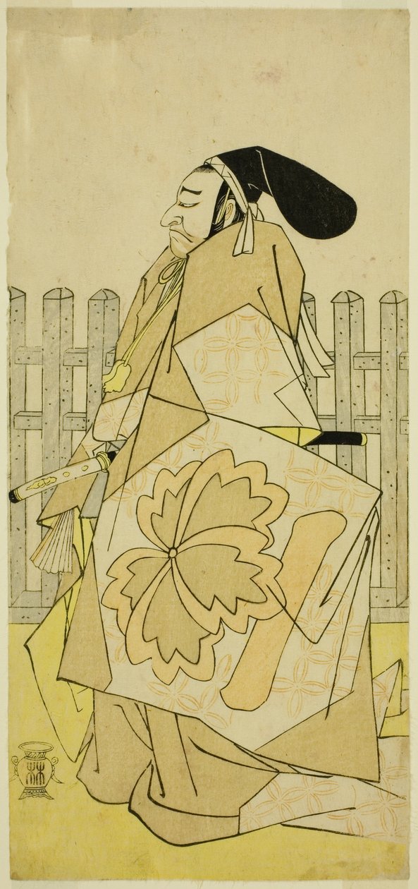 Der Schauspieler Nakayama Kojuro VI als Ko no Moronao im Stück Kanadehon Chushingura, aufgeführt im Nakamura Theater im fünften Monat, 1786 von Katsukawa Shunsho