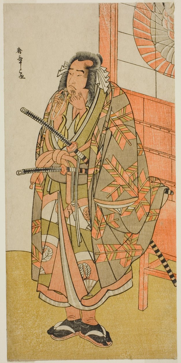 Der Schauspieler Onoe Matsusuke I in einer unbekannten Rolle von Katsukawa Shunsho