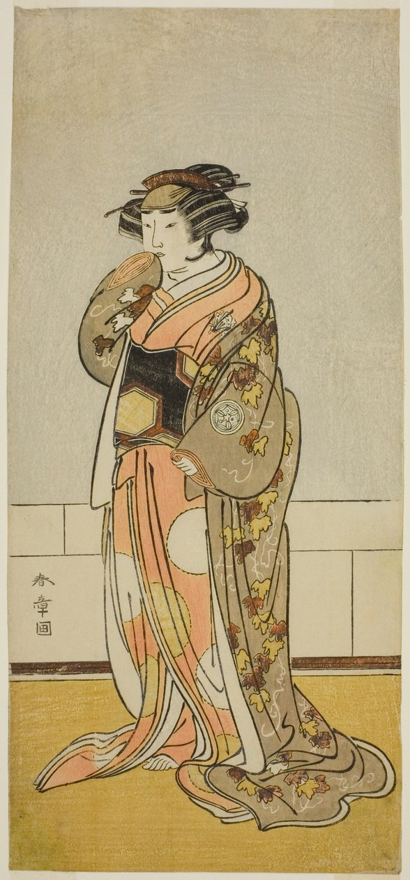 Der Schauspieler Yamashita Kinsaku II als Lady Kikusui (?) im Stück Kaeribana Eiyu Taiheiki (?), aufgeführt im Nakamura-Theater (?) im elften Monat, 1779 (?) von Katsukawa Shunsho