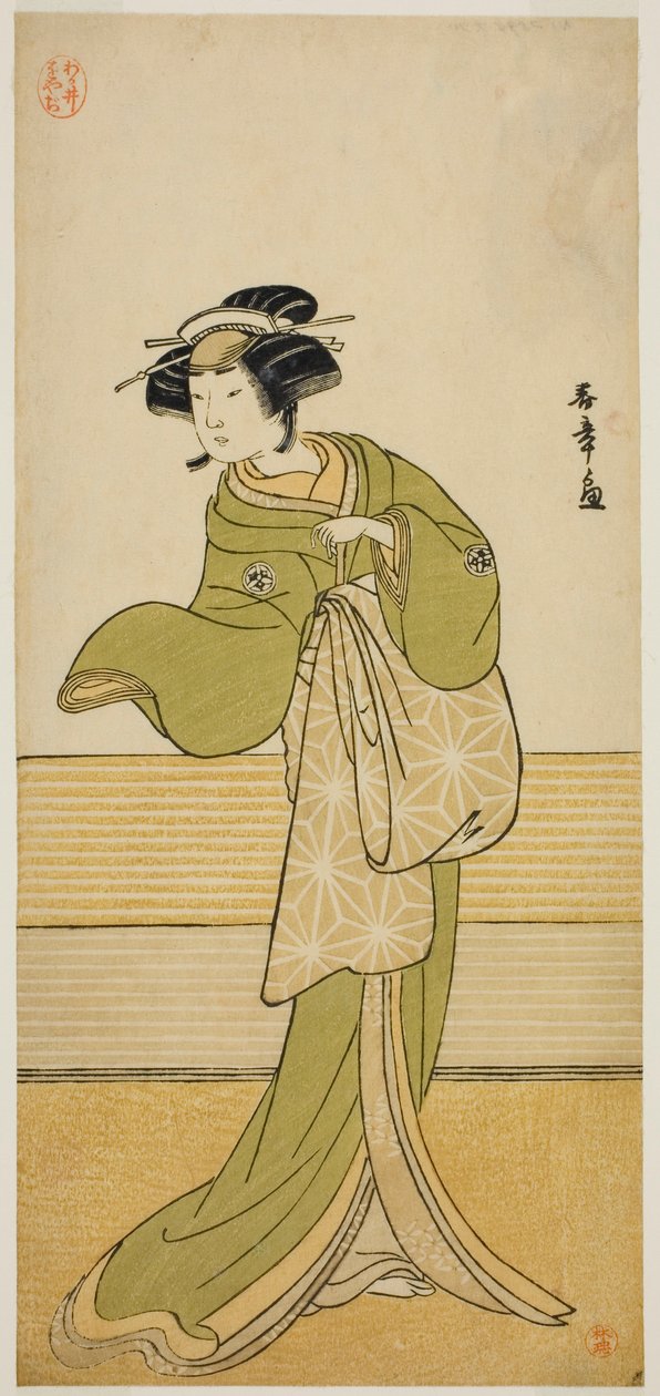 Der Schauspieler Yamashita Mangiku I in einer nicht identifizierten Rolle von Katsukawa Shunsho
