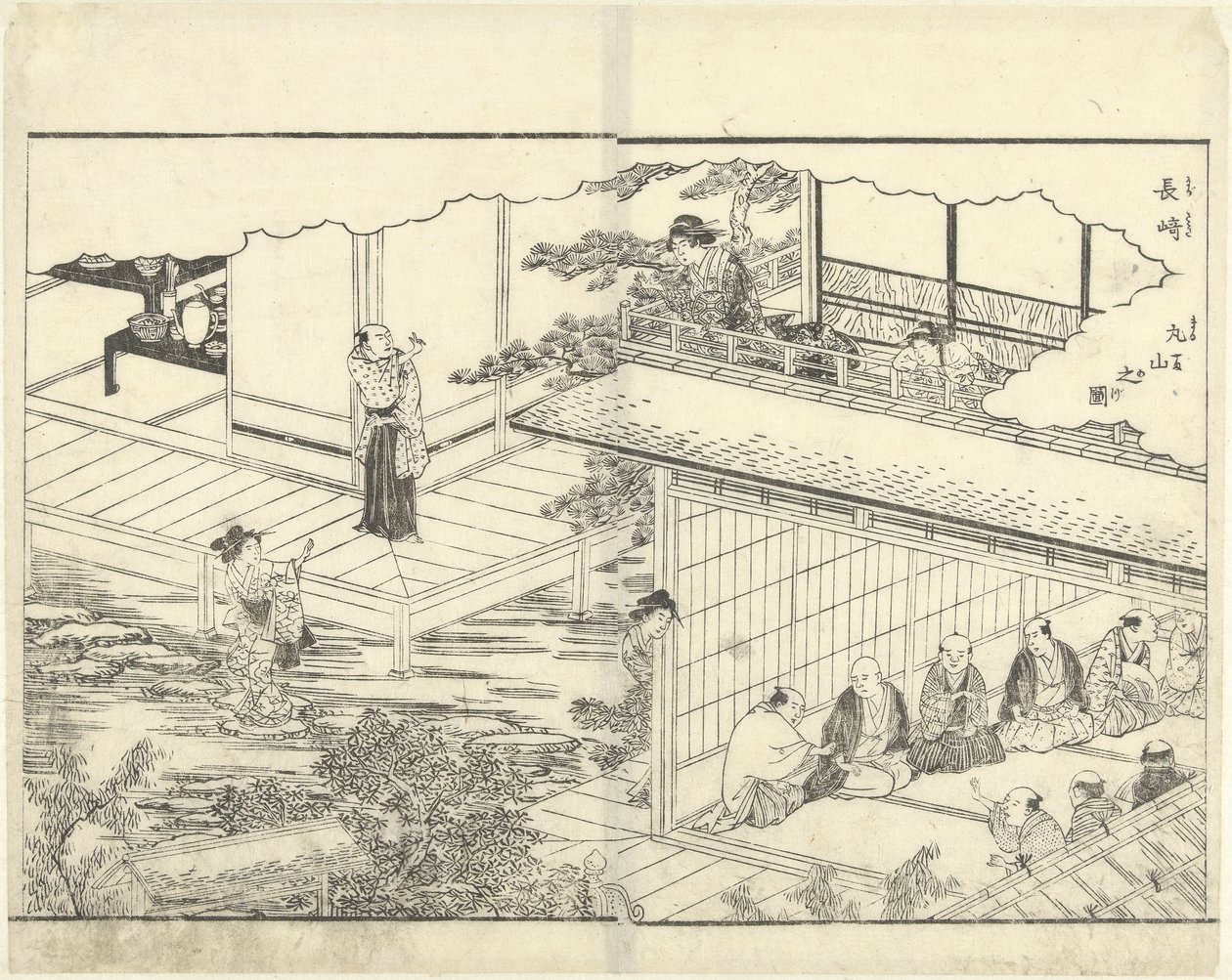Maruyama in Nagasaki von Katsukawa Shuntei