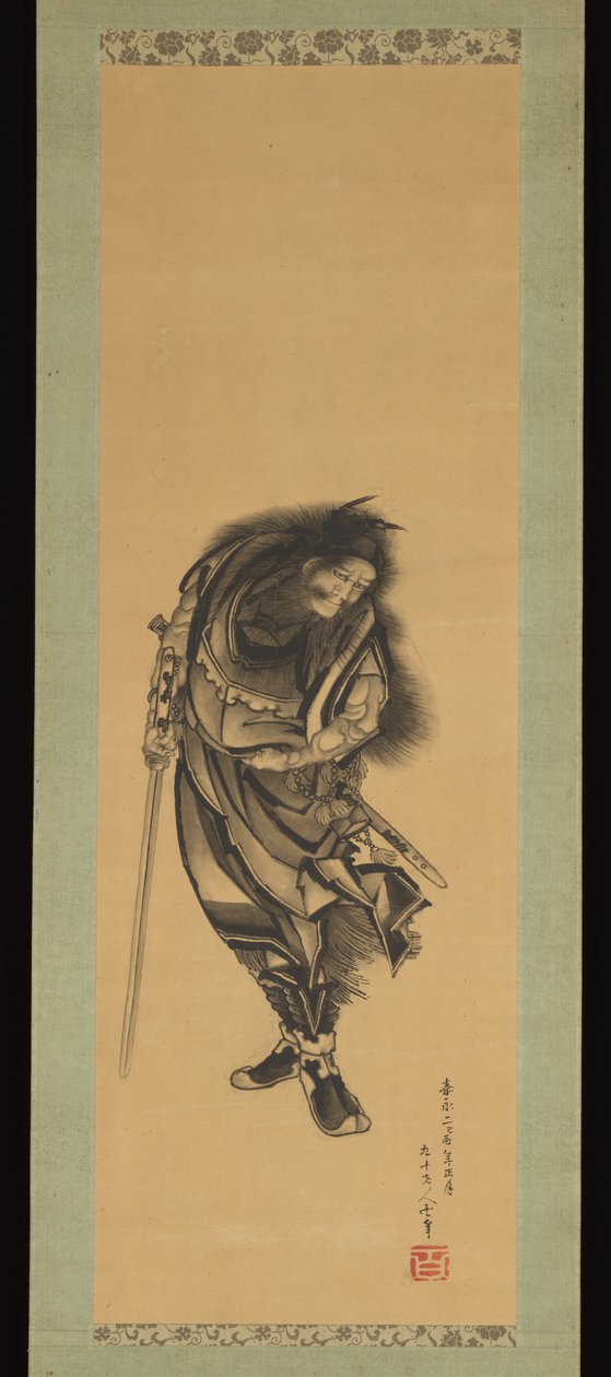 Schwarzer Shōki, der Dämonenbezwinger von Katsushika Hokusai