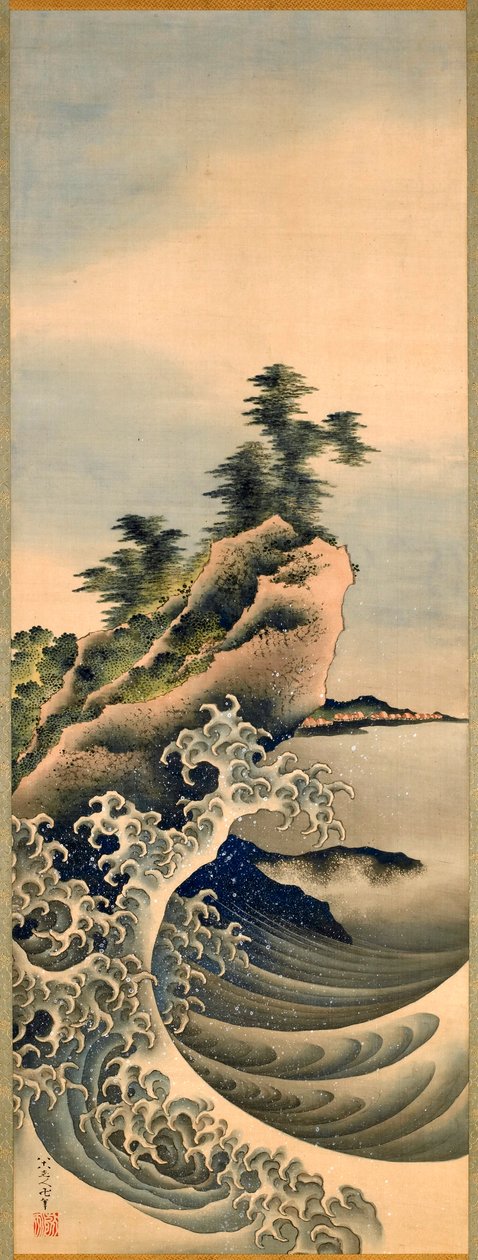 Brechende Wellen, Edo-Periode, 1847 von Katsushika Hokusai
