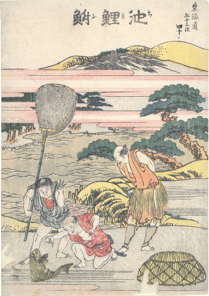 Chiryū, Vierzigste in der Serie Dreiundfünfzig Stationen des Tōkaidō von Katsushika Hokusai