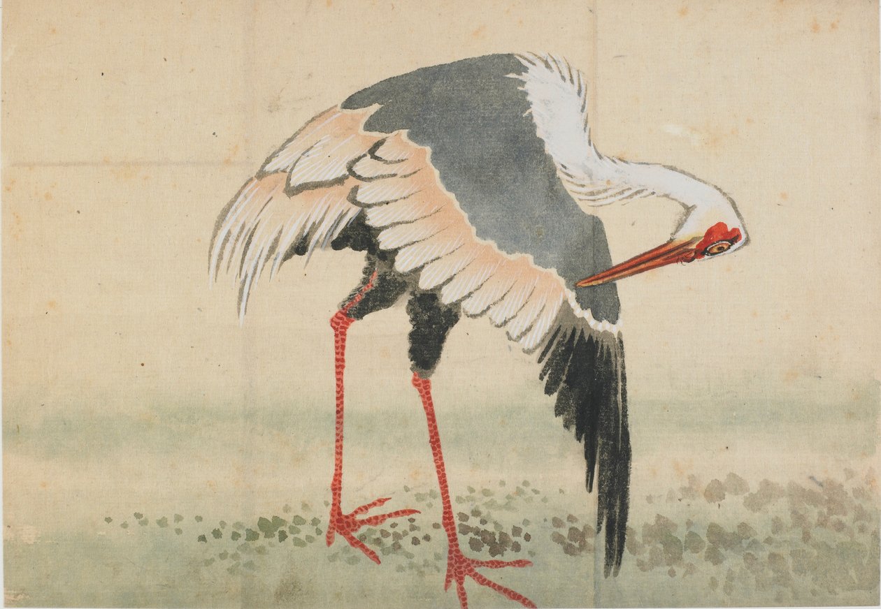Kranich von Katsushika Hokusai