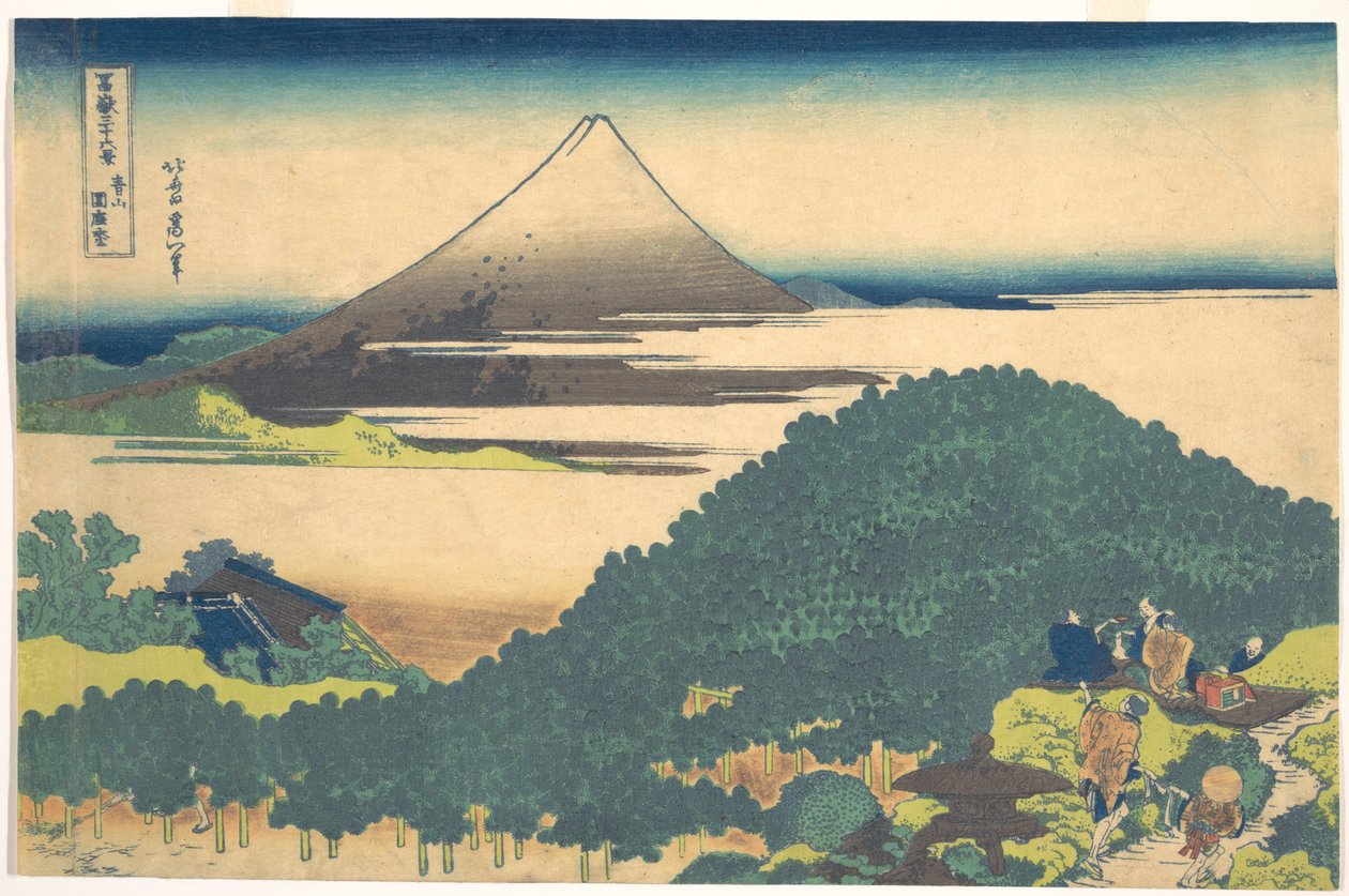 Kissenkiefer in Aoyama, aus der Serie Sechsunddreißig Ansichten des Berges Fuji von Katsushika Hokusai