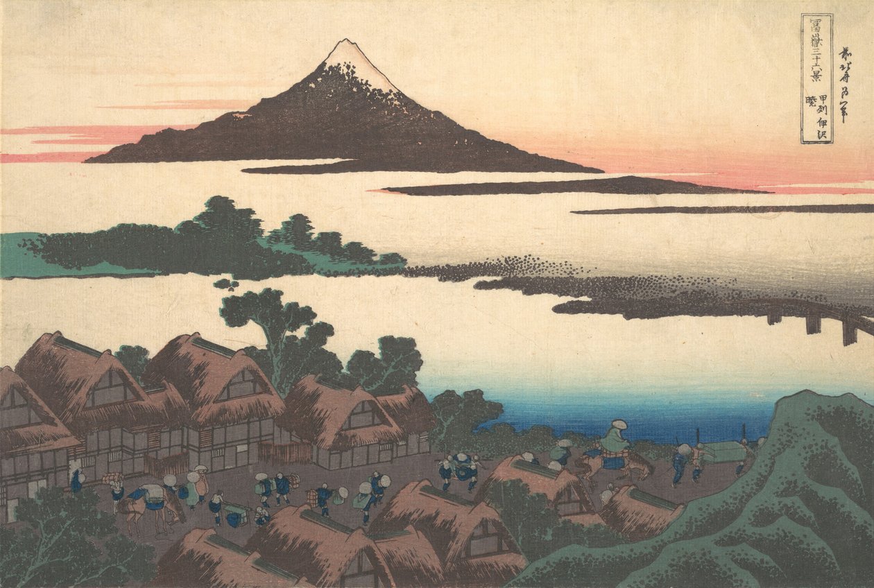 Morgendämmerung in der Provinz Kai, aus der Serie Sechsunddreißig Ansichten des Berges Fuji, ca. 1830-32 von Katsushika Hokusai