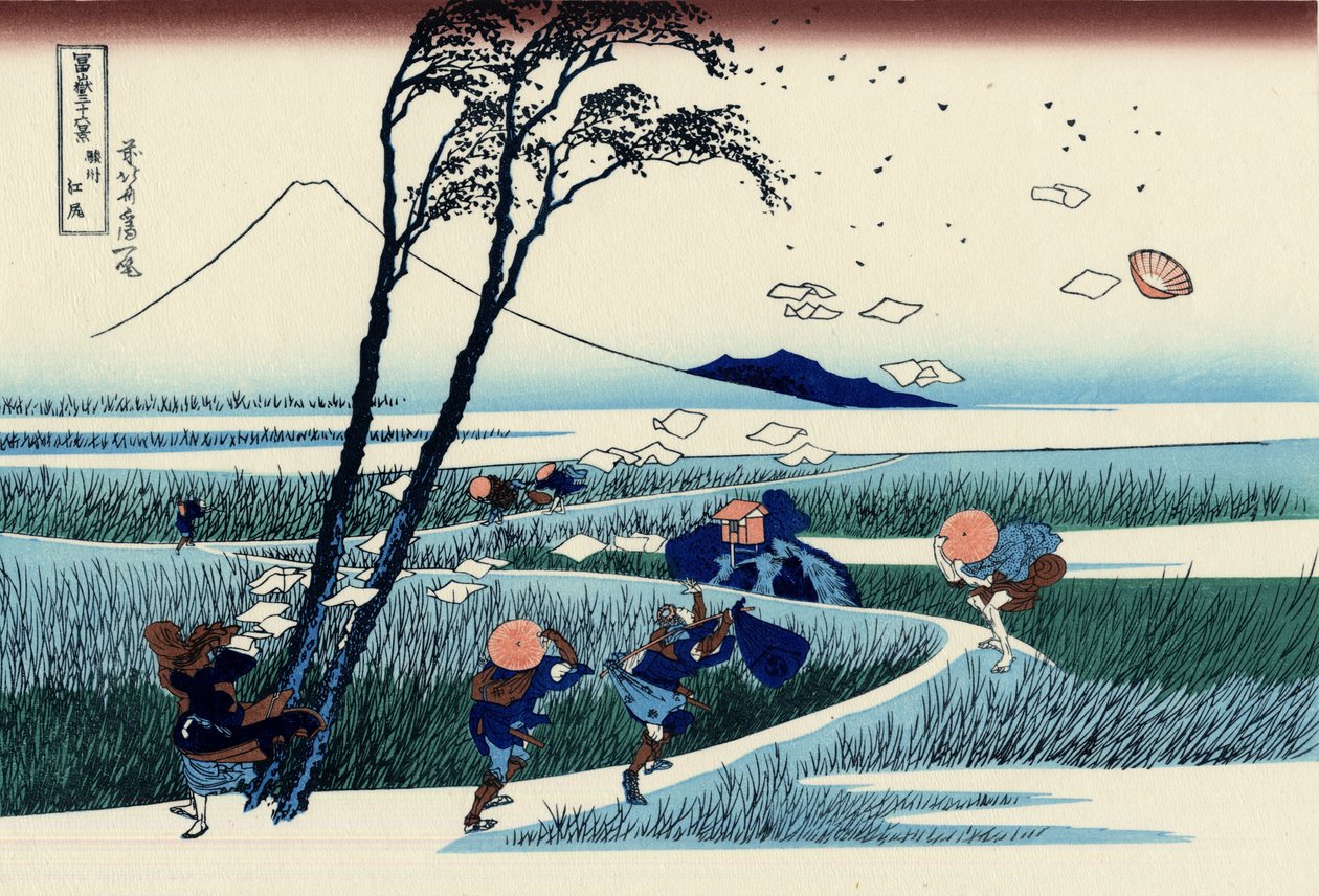 Ejiri in der Provinz Suruga, ca. 1830 von Katsushika Hokusai