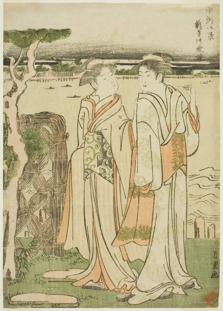 Abendglocke am Mii-Tempel von Katsushika Hokusai
