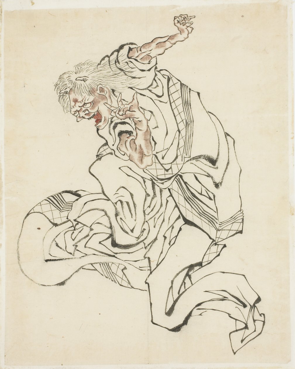 Weiblicher Oni (Illustration für ein Volksmärchen), ca. 1815-49 von Katsushika Hokusai