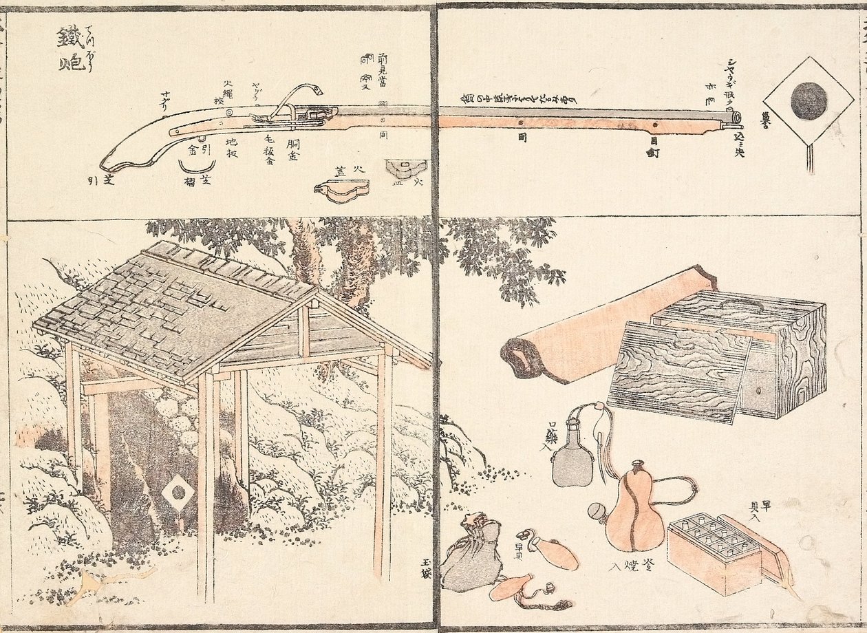 Feuerwaffe von Katsushika Hokusai