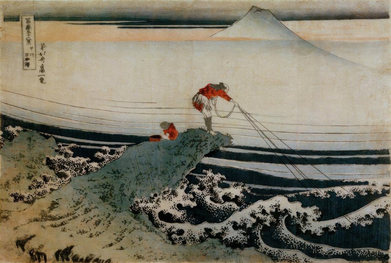 Fischer bei Kajikazawa von Katsushika Hokusai