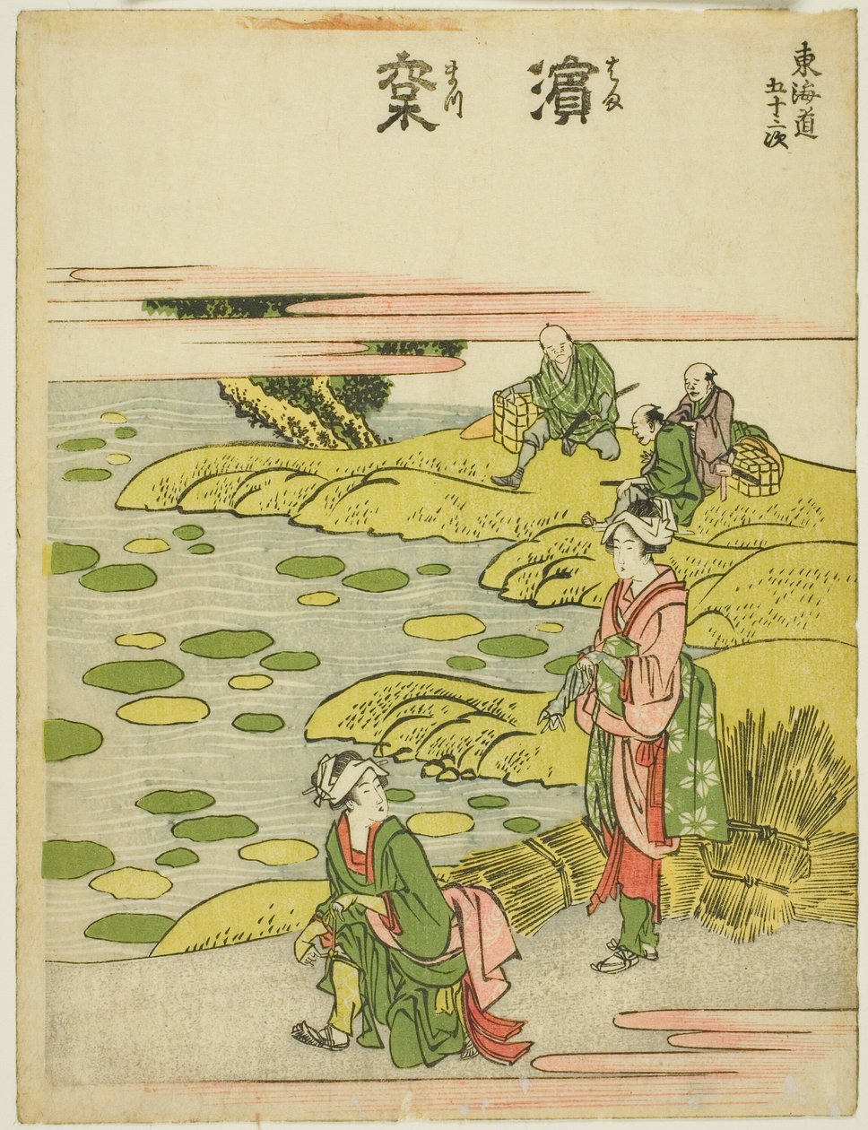 Hamamatsu, aus der Serie "Dreiundfünfzig Stationen des Tokaido (Tokaido gojusan tsugi)" von Katsushika Hokusai