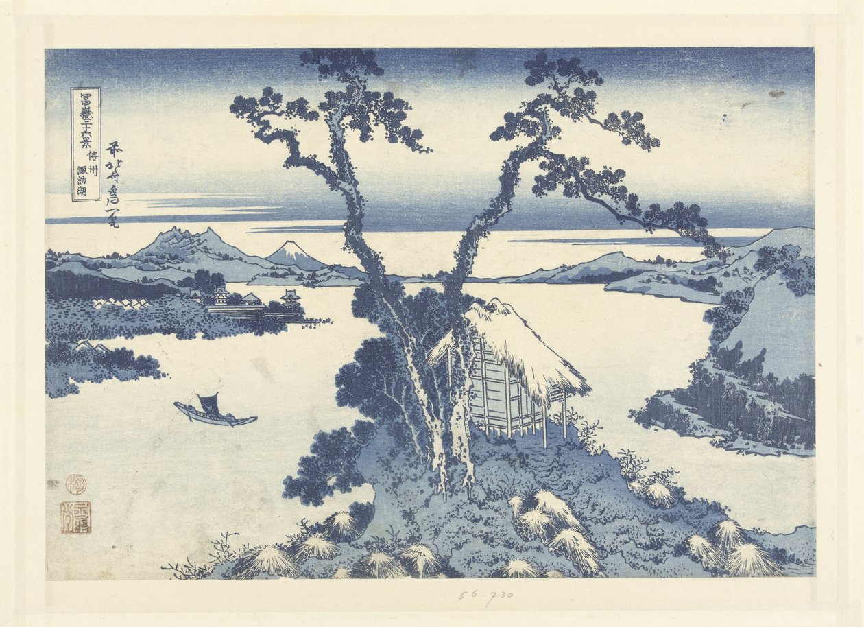 Der Suwa-See in der Provinz Shinano von Katsushika Hokusai