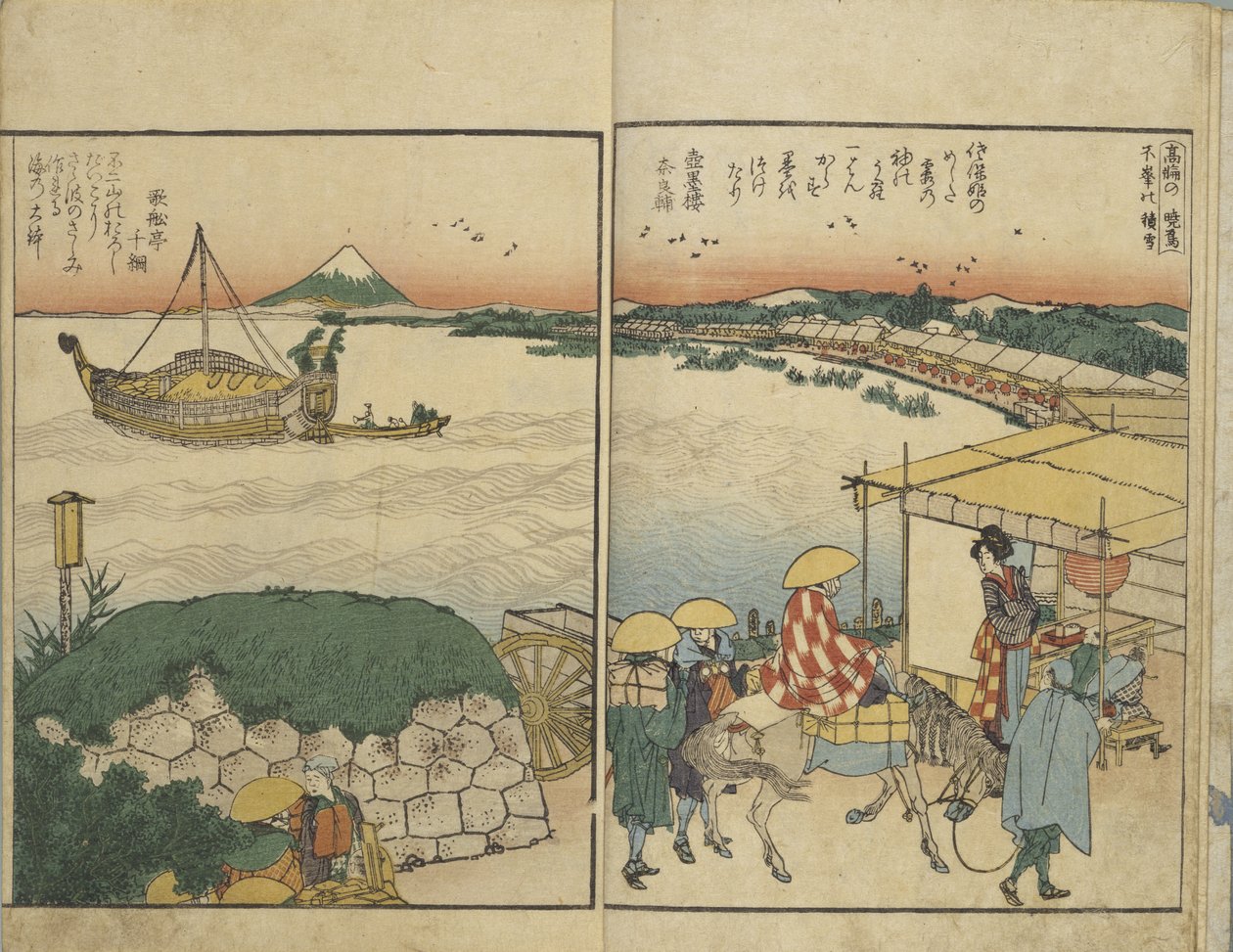 Illustriertes Buch der Ansichten von beiden Ufern des Sumida-Flusses von Katsushika Hokusai