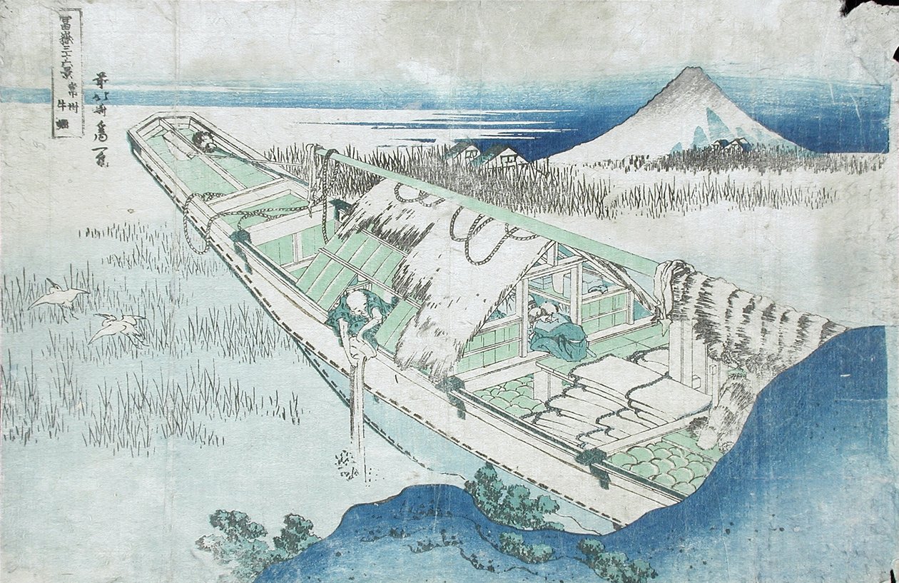 Joshu, Ushibori, Hetachi Provinzen aus der Serie Sechsunddreißig Ansichten des Fuji, 19. Jahrhundert von Katsushika Hokusai