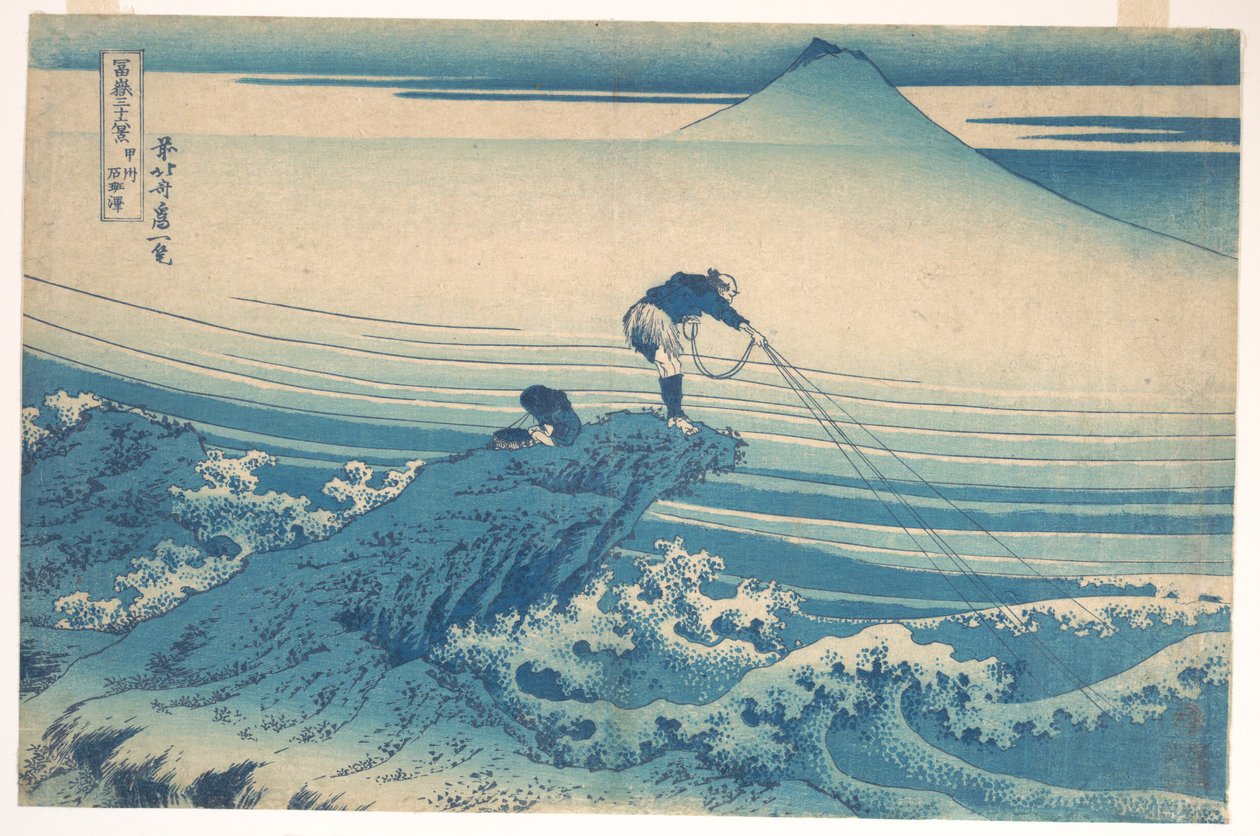 Kajikazawa in der Provinz Kai, aus der Serie Sechsunddreißig Ansichten des Berges Fuji von Katsushika Hokusai
