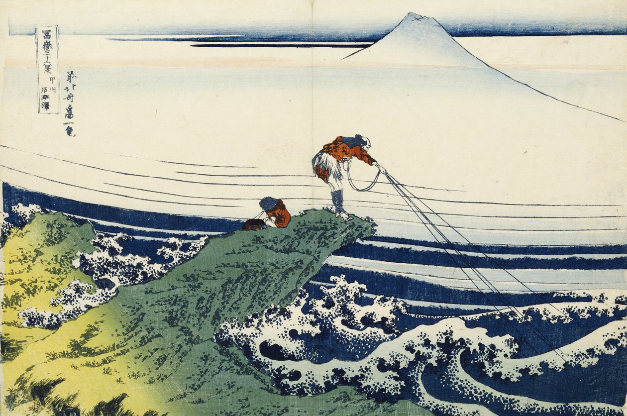 Kajikazawa in der Provinz Kai, aus der Serie "36 Ansichten des Berges Fuji" von Katsushika Hokusai